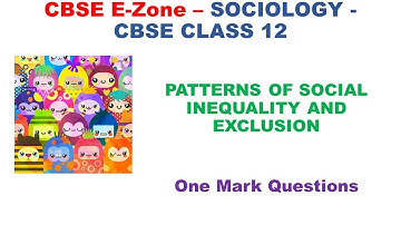 patterns of social inequality and exclusion class 12 I one marker I MCQ