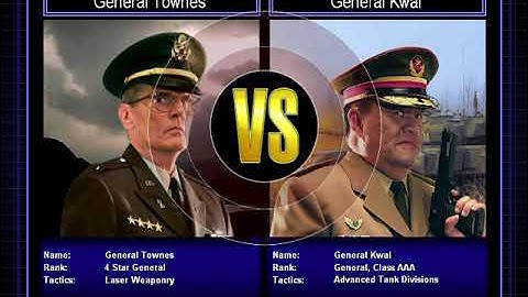 Laser General VS Tank General [C&C Zero Hour Challenge] [Hard]