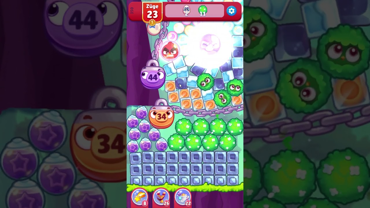 Angry Birds Dream Blast Level 350 no booster [Gameplay] optimized for smartphones [Rovio]