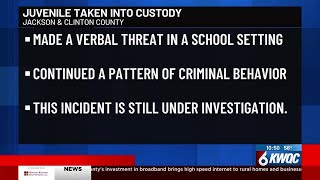 Jackson Co. juvenile arrested after making comment that insinuated violence, Sheriff’s Office say...