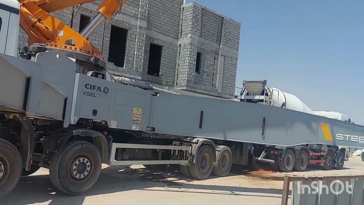 Feildservice cifa concrete pump in operation.