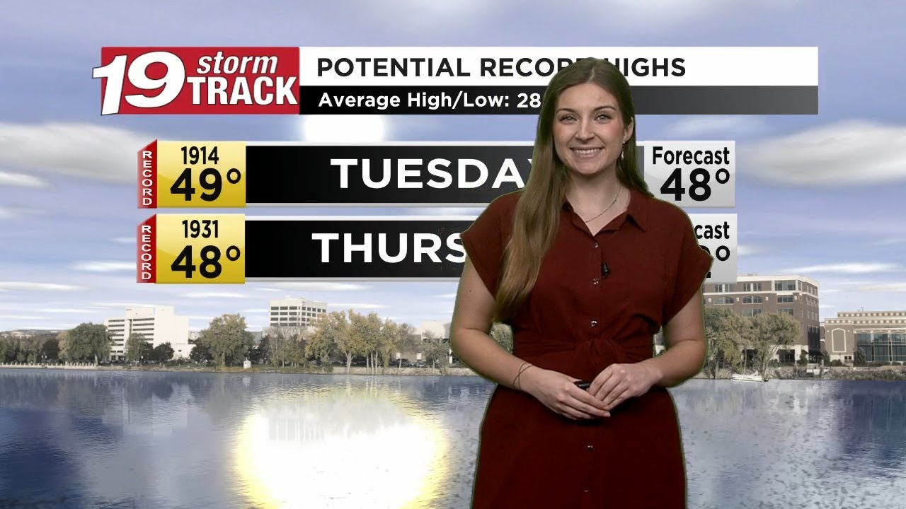 Windy conditions with above average temps persist through the work week ...
