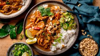Silky Creamy Panang Beef Curry with Tender Steak & Thai Basil