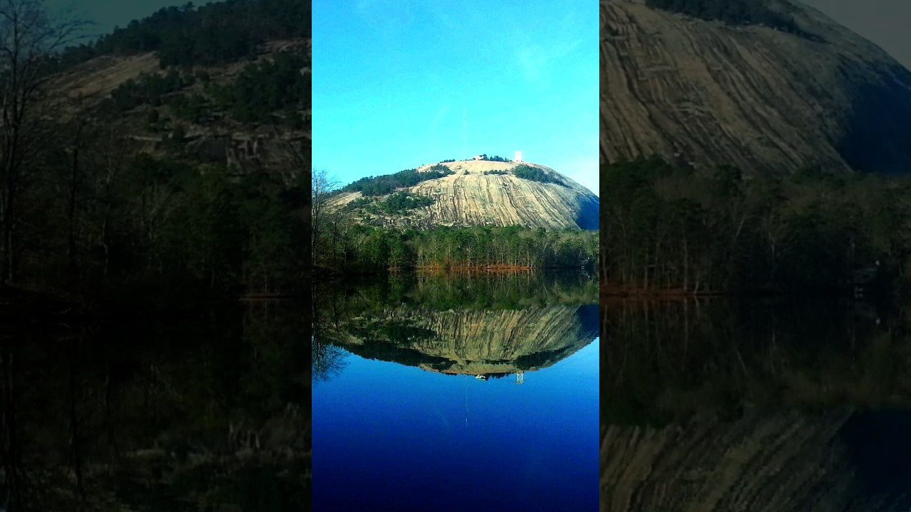 Древняя каменная стена коренных народов на горе Стоун-Маунтин в Джорджии 