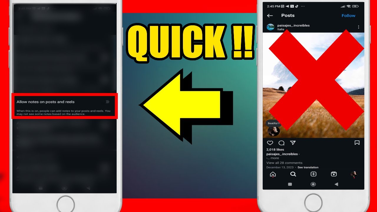how to DISABLE NOTES on MY INSTAGRAM POSTS
