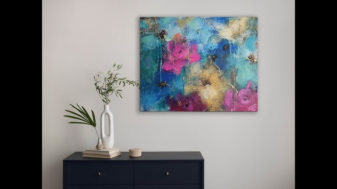 Learn how to paint abstract flowers on canvas with acrylic paint - Easy to  follow step by step! — Elle Byers Art