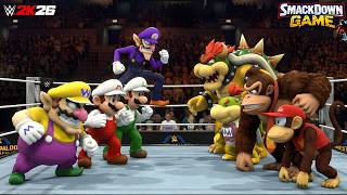 Super Mario Battle Royale | Mario, Luigi, Wario & Waluigi vs Bowser, Bowser Jr, DK & Diddy Kong! screenshot 5