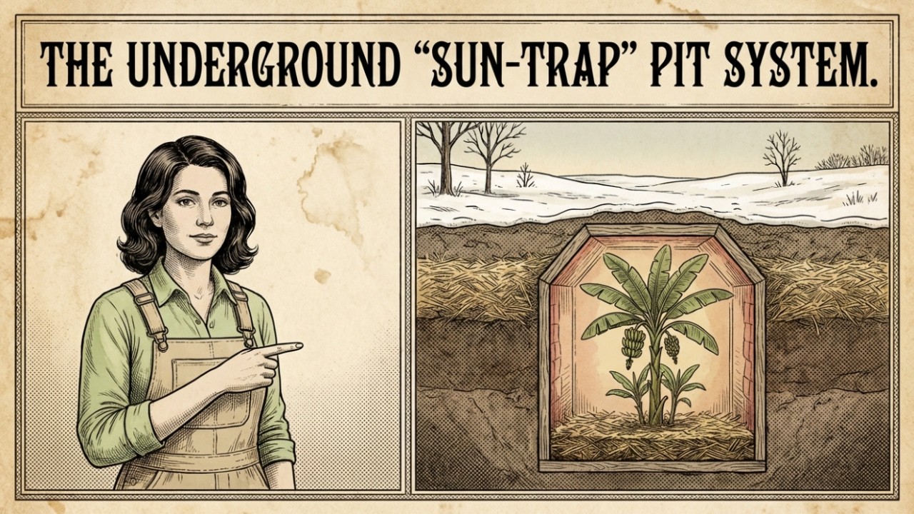I Grew Tropical Fruit In A Freezing Blizzard With A $30 Underground Sun-Trap Pit