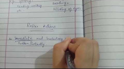 Class 8 | chapter 1 | Reflex action