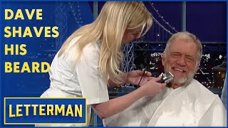 Dave Shaves Off His Beard | Letterman