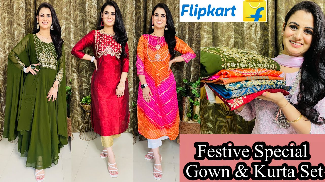 SMM Women Self Design Gown Kurta - Buy SMM Women Self Design Gown Kurta  Online at Best Prices in India | Flipkart.com