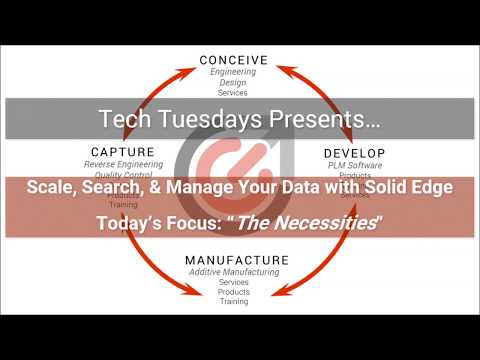 CAM Logic Tech Tuesdays - Solid Edge 2020 with Data Management