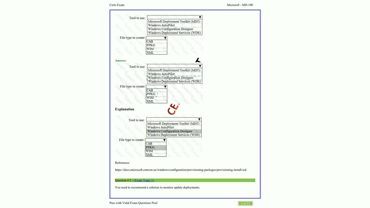 CertsOut Microsoft-MD-100 Free Exam Dumps Demo