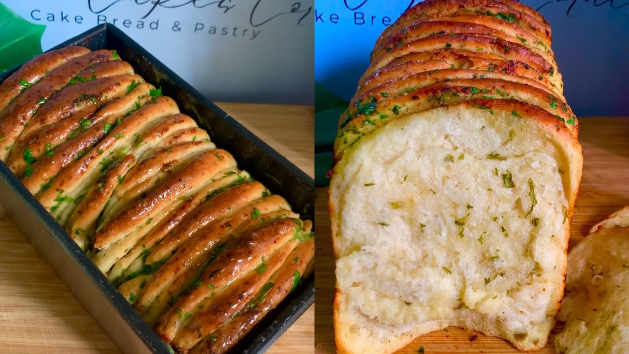 Sourdough Discard Garlic & Herbs Pull-Apart Bread / Full Recipe 
