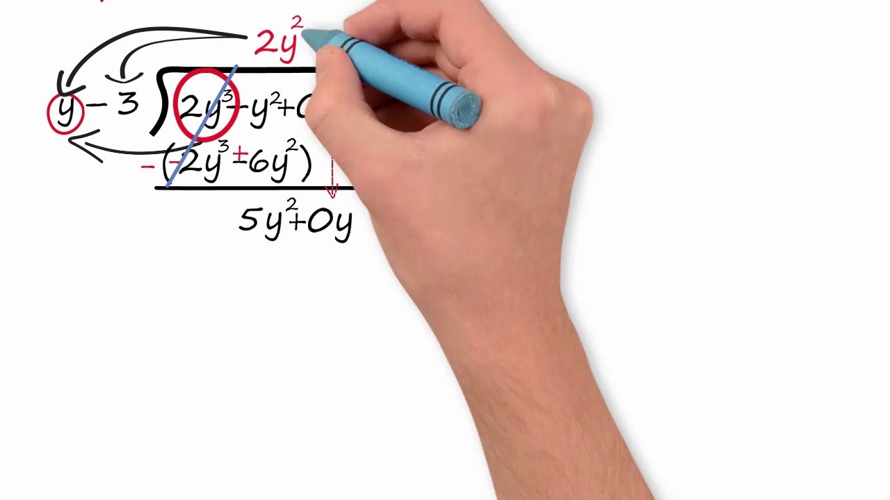 شرح قسمة كثيرات الحدود -القسمة المطولة