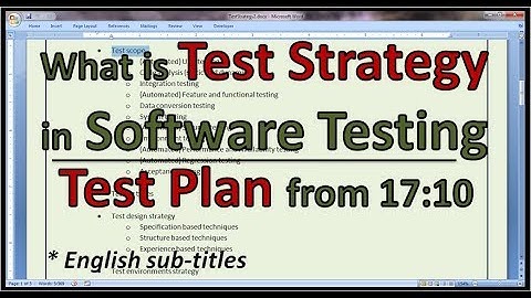 Test Strategy In Software Testing-Test Strategy Vs Test Plan-Test Strategy Document-Test Strategy