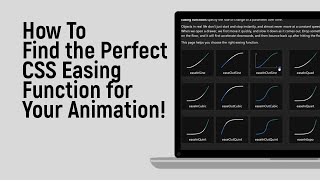 How to Find the Perfect CSS Easing Function for Your Animation [easy]