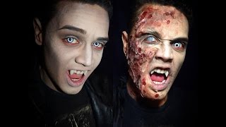 Burned alive vampire Halloween makeup tutorial
