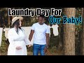 Laundry day for our baby ditl  vlog  maternity pregnancy  clothes sylvia and koree bichanga