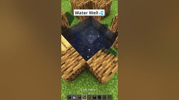 Minecraft Water Well💦 #shorts