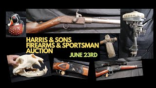 HARRIS & SONS FIREARMS & SPORTSMAN AUCTION WALKTHROUGH VIDEO -ANTIQUE QUEST