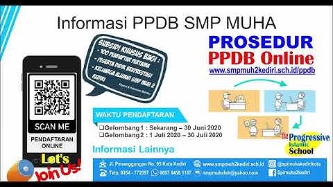 Cara Pendaftaran On Line PPDB 2020 SMP MUHAMMADIYAH 2 KEDIRI
