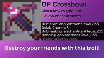 How to make OP crossbow with commands, Enchant Lvl 255 java only.