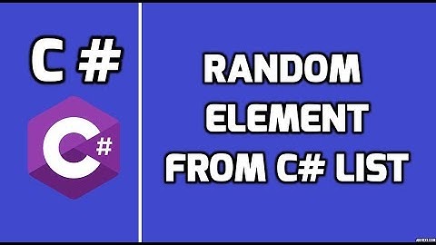 Random Element from C# List | Interview Questions & Answers