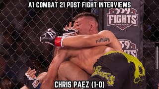 Urijah Fabers A1 Combat 21 Post Fight Interview | Chris Paez Talks Trilogy, Pro Debut & More!
