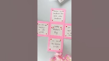 DIY Teachers Day card | 2025 teacher day greeting card #shorts #youtubeshorts #teachersday #trending