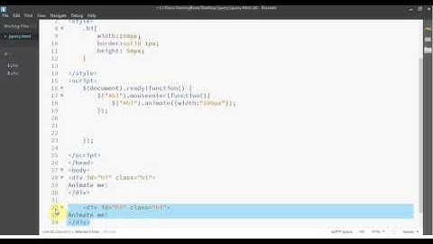 Intro to jQuery & Animate function