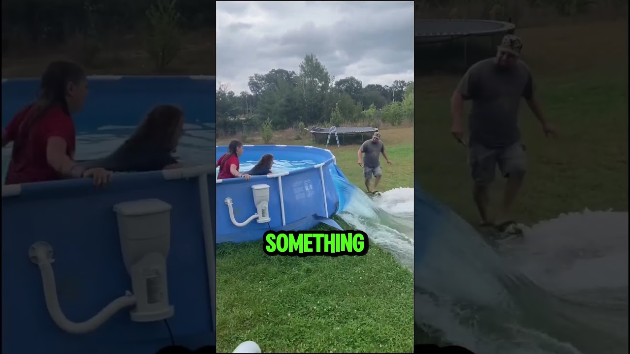 He destroyed his swimming pool like that 😭 