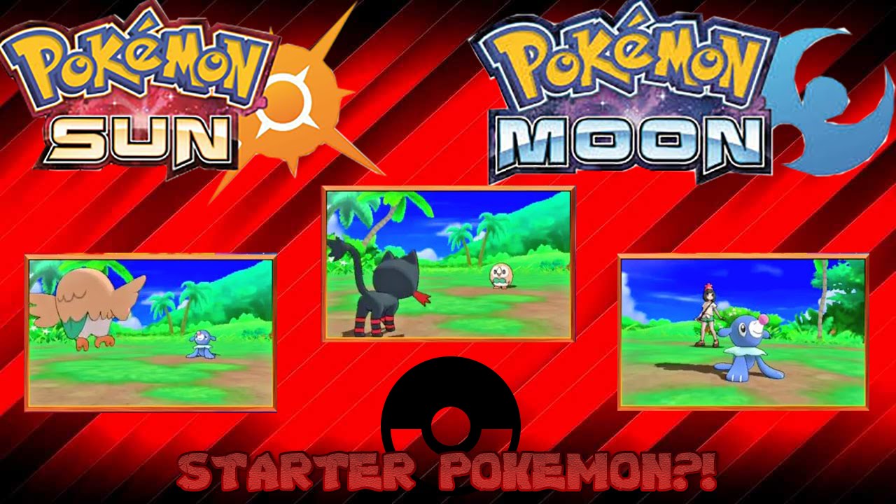 Alola Region Starter Pokemon (Pokemon Sun and Moon) YouTube