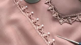 Boncuklu Yada Sade Ayrı Ayrı Güzellikte Tığ Oyası Köşe Detaylı 66.Model