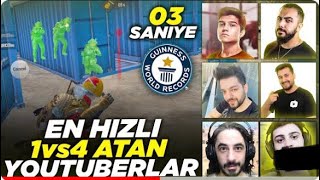 En Hizli 1Vs4 Atan Youtuberlar Bariş G, Mezarci, Ersi̇n Yeki̇n,Bural Üzül, Doch, Kozmi̇k, Jazzed