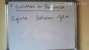 CLASS-2 (part-7) SUCCESSOR and PREDECESSOR