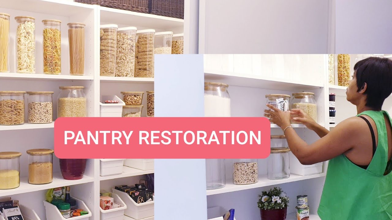 PANTRY MAKEOVER//how to make your pantry look clean YouTube