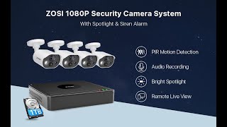 ZOSI C303 - One Way Audio Camera System Installation & Human Motion Detection Works
