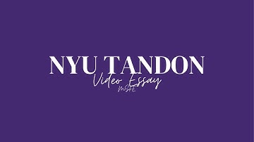 NYU Tandon MSFE Application Video Essay