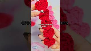 Beginner Crochet Heart Garland step by step #crochet