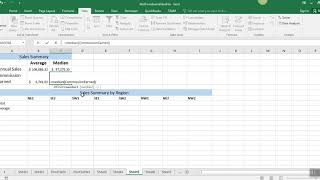 MidTerm Review - Sheet 4 and 5 - Named Ranges, SUM, AVERAGE, SUMIF, AVERAGEIF