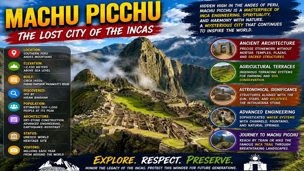 Machu Picchu 🌿🏛️ The Lost City of the Incas ☆☆