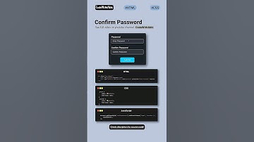 confirm password section using HTML and css #htmlcss #shortvideo #shorts #youtubeshorts #viralshort