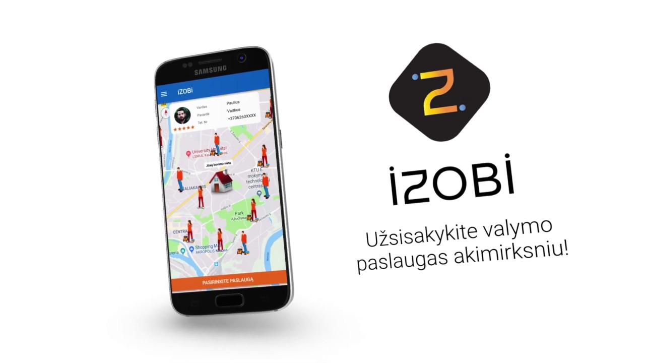 Valymo Paslaugos iZOBi | Programėlė Išsikviesti Valytoją