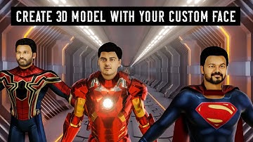 Make 3D face from 2D image | Easy way to Create 3D Model with Your Face