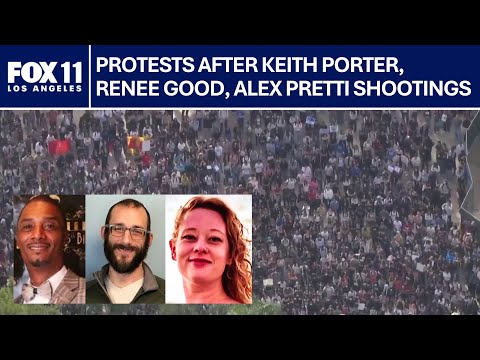 LIVE: Massive crowd gathers for ICE protest at UCLA | FOX 11 LA