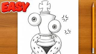 ♔🎭 How to Draw Kinger from The Amazing Digital Circus ✏️ Easy Step by Step Pencil Drawing