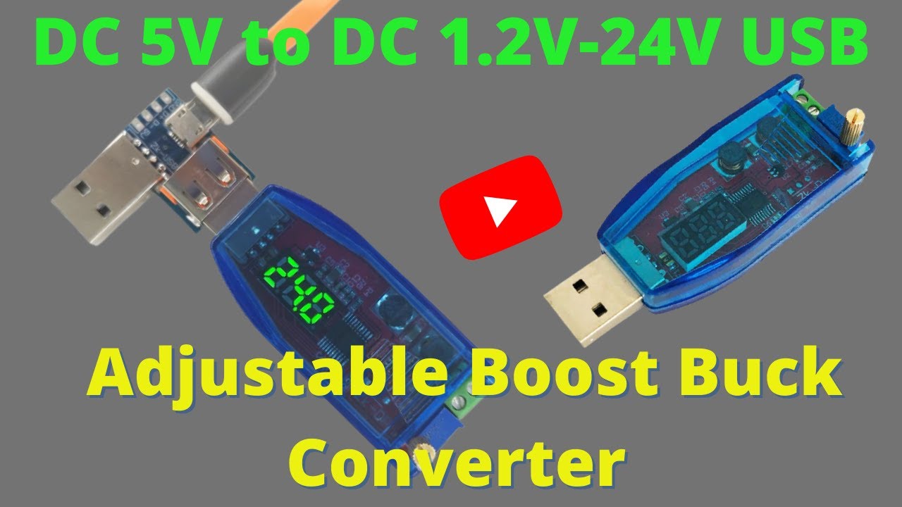 5V bis 12V 24V Spannungsanzeige USB-Boost-Modul 1-24V einstellbares 3W  Desktop-Netzteil