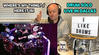 Drum Teacher Reacts: NEIL PEART | Rush - Where&#39;s My Thing? / Here It Is! (DRUM SOLO) Live In Dallas