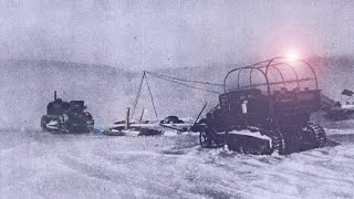 Советские тракторы и вездеходы на острове Рудольфа. Фильм из серии «Тракторы во льдах».